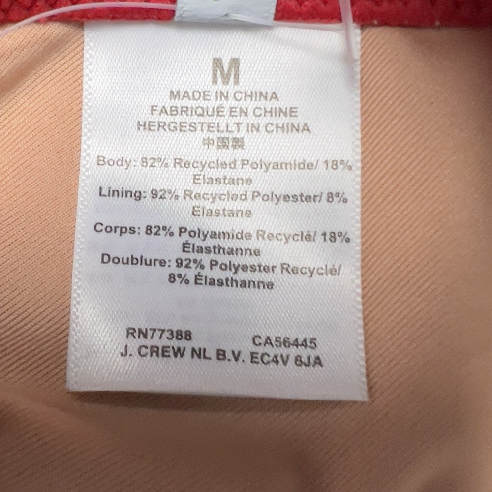 J.Crew Halter‎ Tie Back Bikini Top Size Medium Vintage Red Swim Suit BY633 NEW - Picture 6 of 9